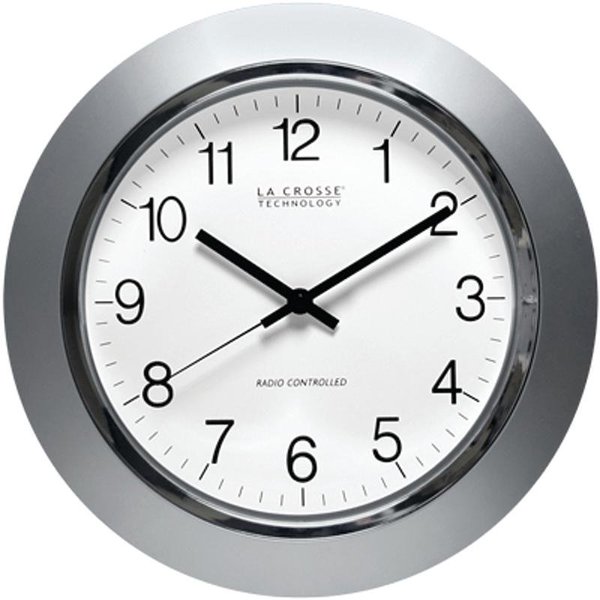 Equity By La Crosse WT3144S Wall Clock, Round, Analog, Plastic Frame WT-3144S-INT